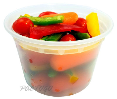 16 oz. Round Microwaveable Soup Container w/Lid