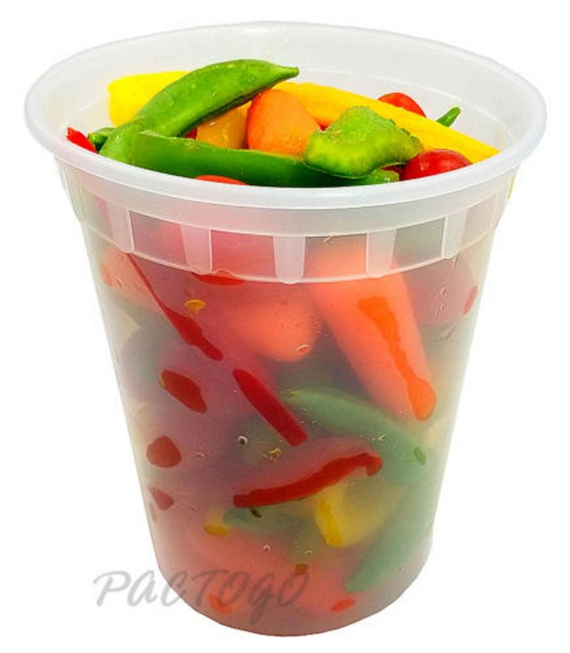 32 oz. Round Microwaveable Soup Container w/Lid