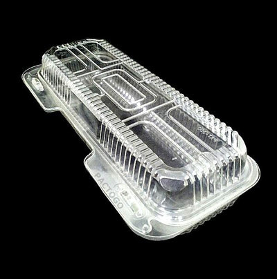 12" Hoagie/Strudel Clear Hinged Container