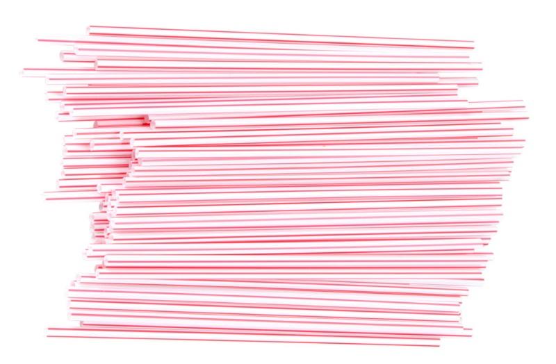 5" Red & White Drink Stirrers