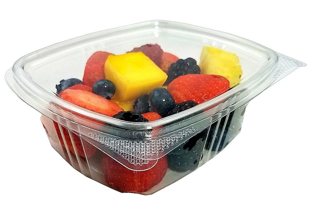12 oz. Clear Hinged Deli Fruit Container 200/CS
