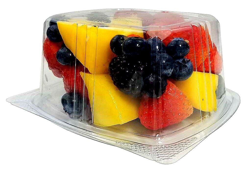16 oz. Clear Hinged Deli Fruit Container 200/CS