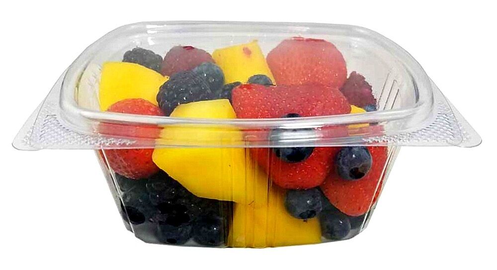 16 oz. Clear Hinged Deli Fruit Container 200/CS